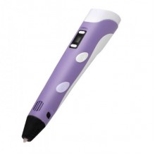 3D ручка c LCD дисплеем и набором эко пластика для 3Д рисования Pen 2 Фиолетовый 3D ручка c LCD дисплеем и набором эко пластика для 3Д рисования Pen 2 Фиолетовый