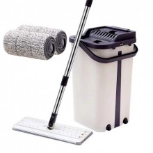 Швабра лентяйка и ведро с автоматическим отжимом Spin Mop NEW , комплект швабра+ведро
