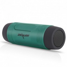 Портативная Bluetooth колонка Zealot S1 с функцией power bank и фонариком Зелёная Портативная Bluetooth колонка Zealot S1 с функцией power bank и фонариком Зелёная