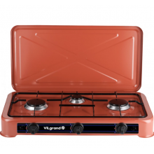 Газовая настольная плита таганок VILGRAND VGP-3031 BROWN на 3 конфорки