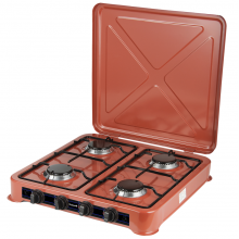 Газовая настольная плита таганок VILGRAND VGP-4041 BROWN на 4 конфорки