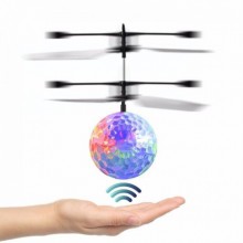 Светящийся летающий шар интерактивная игрушка-вертолет LED Flying ball на сенсорном управлении от руки Светящийся летающий шар интерактивная игрушка-вертолет LED Flying ball на сенсорном управлении от руки