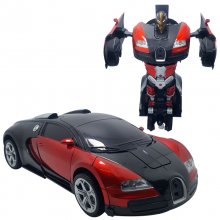 Машинка-трансформер Glorlous Mission Bugatti на радиоуправлении красная 