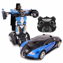 Машина-трансформер с пультом  Bugatti Veyron Blue