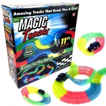 Гоночная трасса конструктор Magic Tracks 220 деталей  (Магическая дорога Магик Трек) игрушечная дорога гнется и светится в темноте