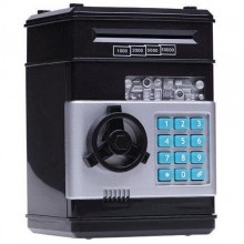 Копилка детский сейф  Number Bank, с кодовым замком и купюроприемником  Черный