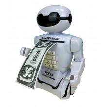 Копилка-сейф Робот Robot Piggy Bank електронная с купюроприемником, кодовым замком, светильником