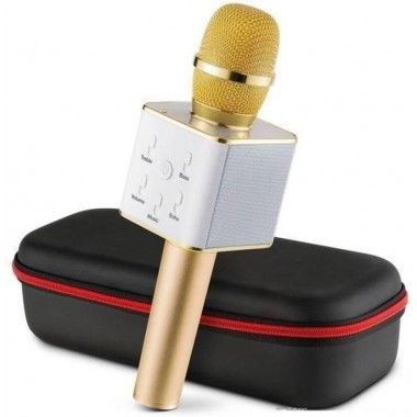 Беспроводной портативный Bluetooth микрофон-караоке  Q7 + ЧЕХОЛ