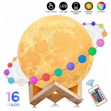 Настольный светильник Луна Moon Night Light 15 см с пультом 16 цветов / детский ночник