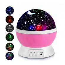 Ночник-проектор "Звездное небо" Star Master Dream Pink Вращение 360° Белый + RGB  