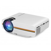 Портативный мультимедийный проектор с динамиком Led Projector YG-400 1200 люмен WI-FI Full HD White Портативный мультимедийный проектор с динамиком Led Projector YG-400 1200 люмен WI-FI Full HD White
