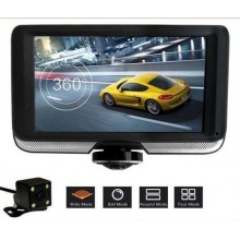 Автомобильный Видеорегистратор DVR K8 Plus авторегистратор FullHD 1920x1080 360 градусов + Камера Заднего Вида Черный