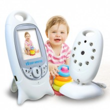 Видеоняня Baby Monitor на аккумуляторах с двусторонней связью, мелодиями и термометром VB - 601