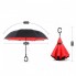 Зонт Наоборот Up-brella - Зонт Обратного Сложения  Антизонт (Умный Зонт) Черный/красный 