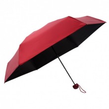 Компактный Мини зонт складной механический в футляре капсула Capsule Umbrella (Elegant Powder) Бордовый
