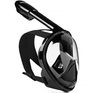 Маска для подводного плавания снорклинга Easybreath Tribord (L/XL) чёрная