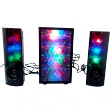 Колонки для компьютера PC 2.1 X6 с сабвуфером и 3D цветомузыкой Колонки для компьютера PC 2.1 X6 с сабвуфером и 3D цветомузыкой